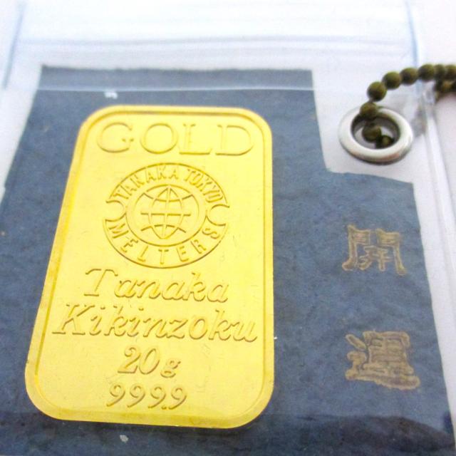 純金インゴット 20g 金 20g開運ストラップ チャーム付 田中貴金属